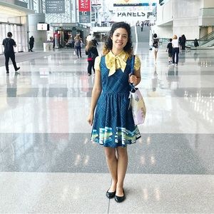 Library Book Vintage Smock Dress